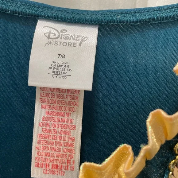 Disney Store Dress Merida Brave Pixar Tulle Ruffled Hem Dress Up Costume 7/8 Kid - Picture 5 of 9